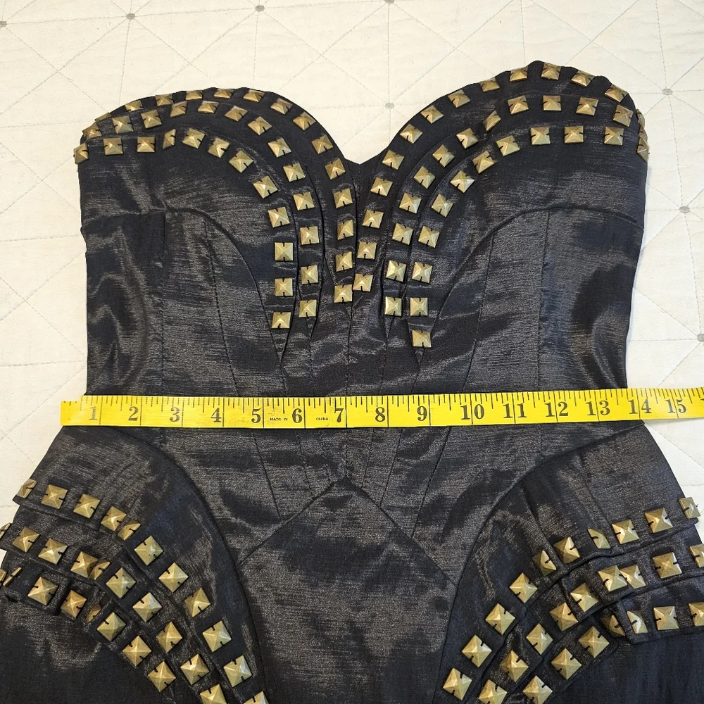 PasCucci Black Corset Dress! Size Large. - Picture 10 of 13